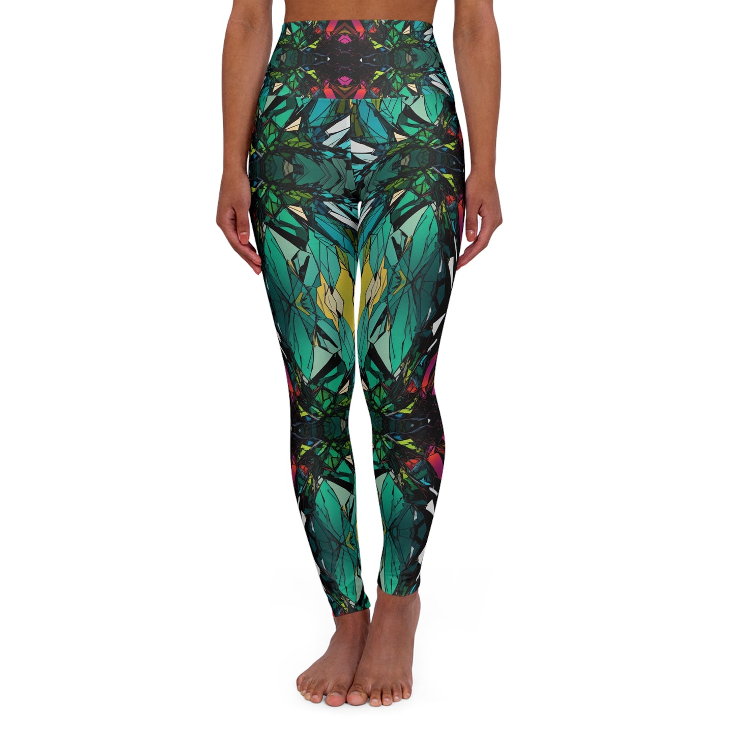 Shattered Ambience - High Waisted Yoga Leggings