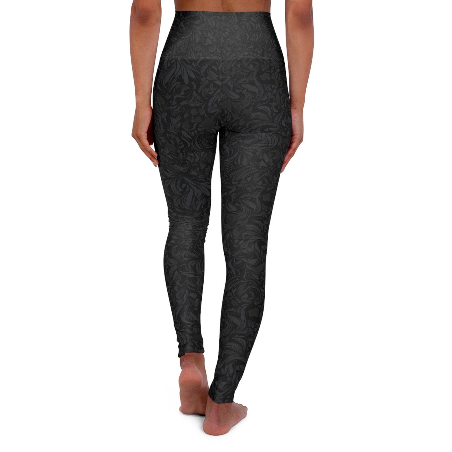 Floral Ash - High Waisted Yoga Leggings