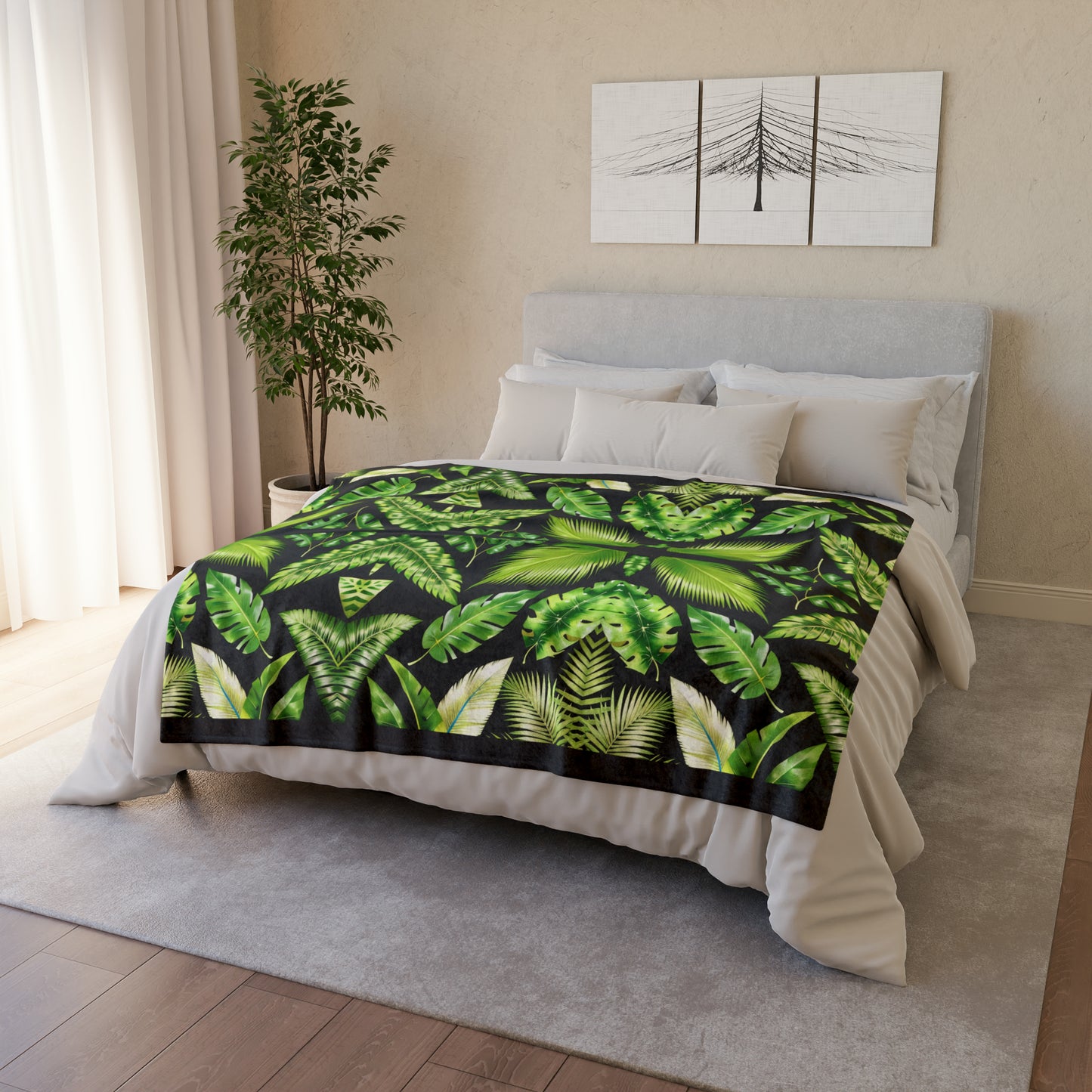 Leaf Me Alone - Soft Polyester Blanket