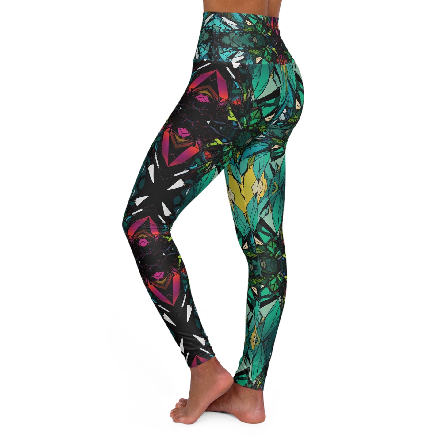 Shattered Ambience - High Waisted Yoga Leggings