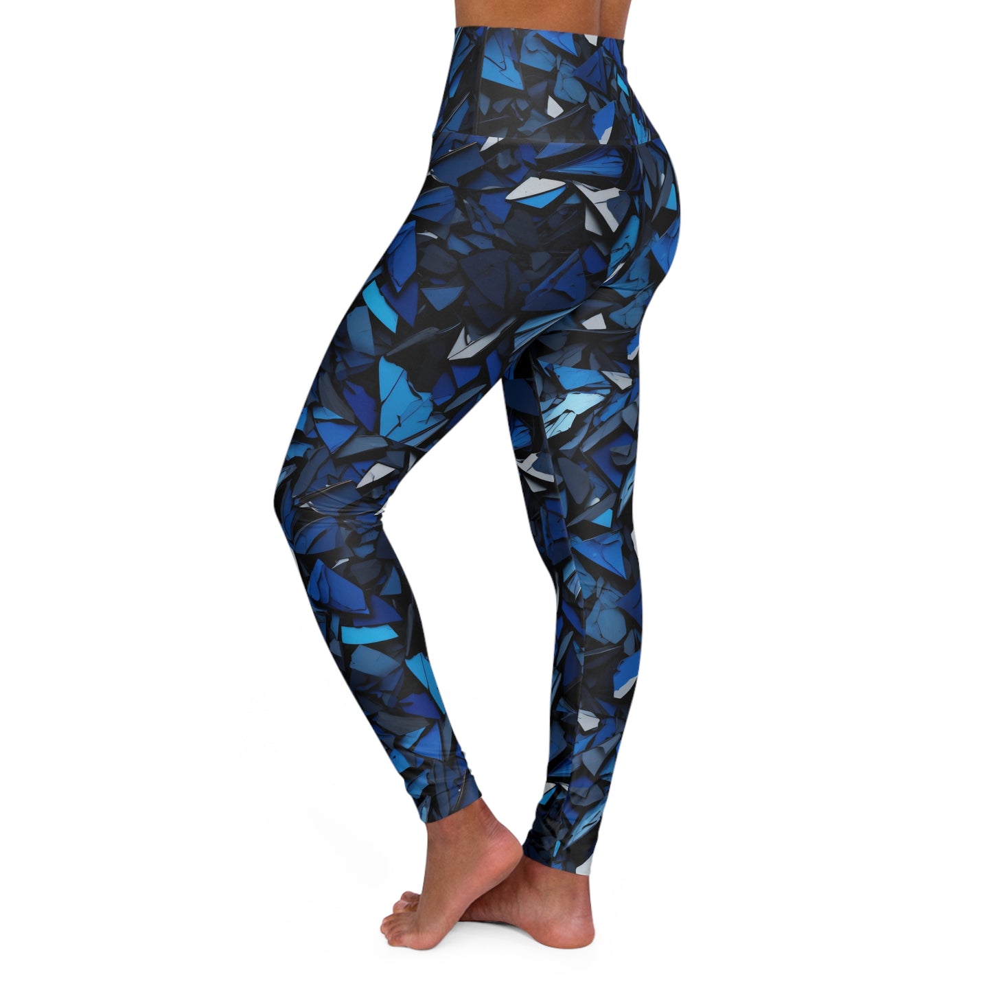 Sapphire Abyss - High Waisted Yoga Leggings