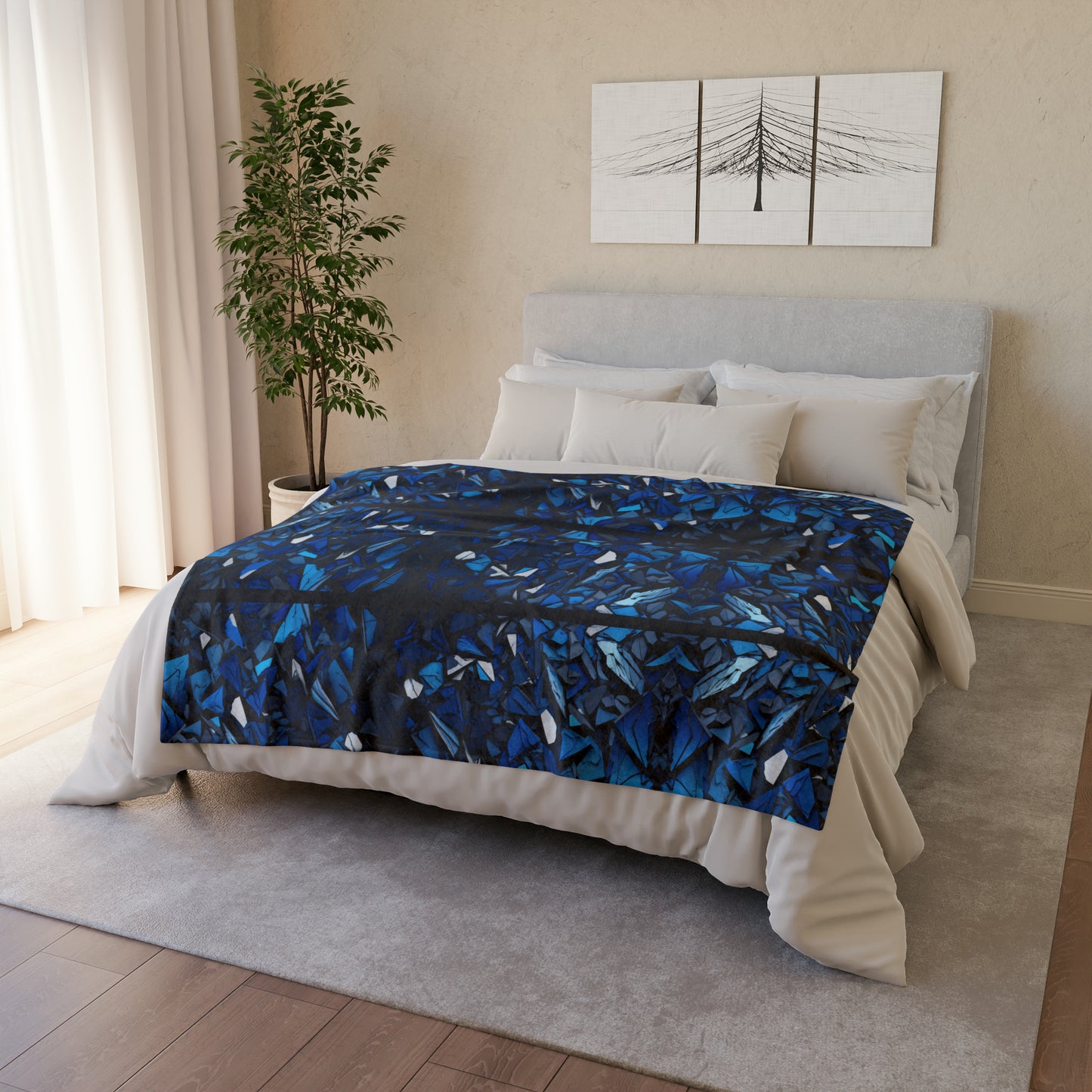 Sapphire Abyss - Soft Polyester Blanket