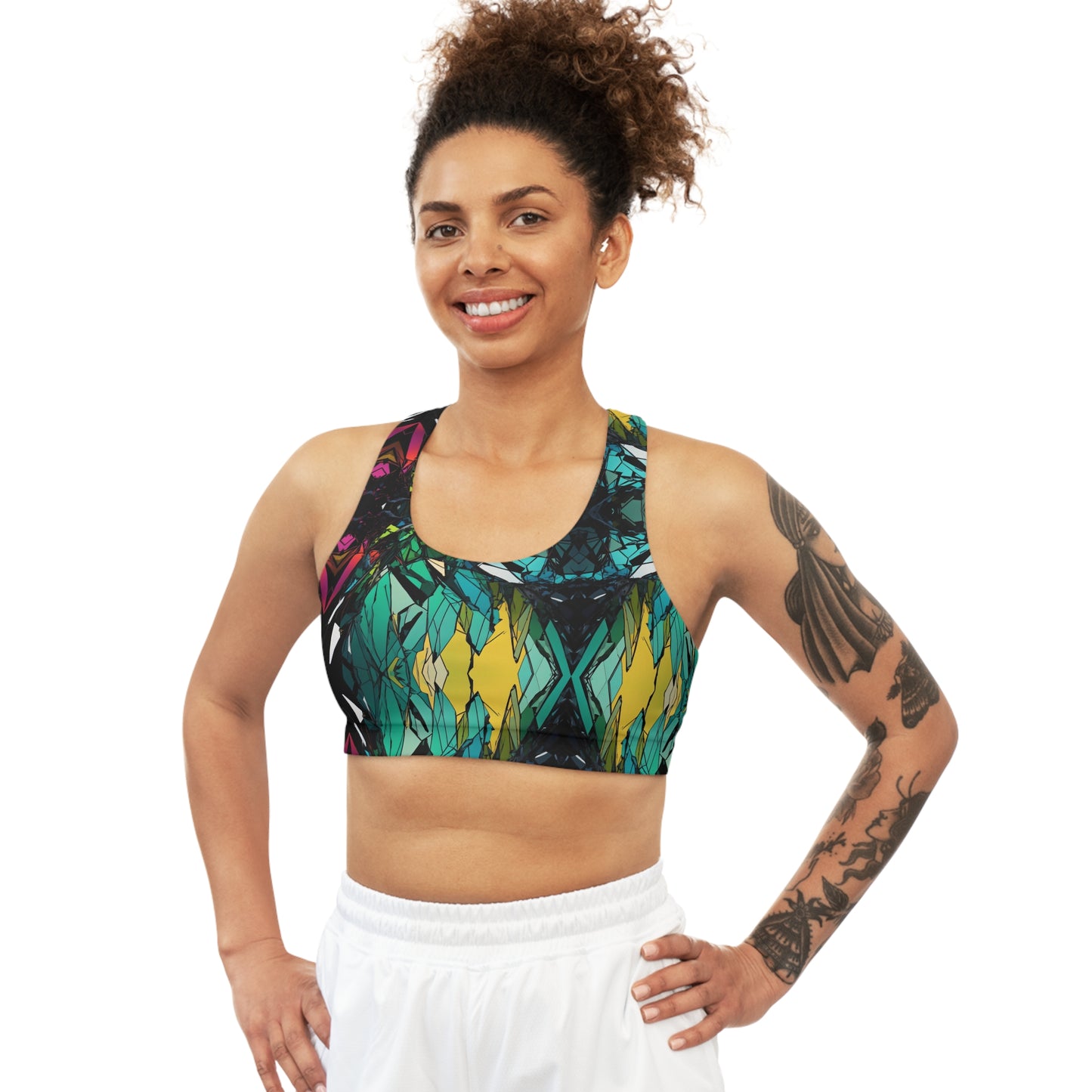 Shattered Ambience - Seamless Sports Bra