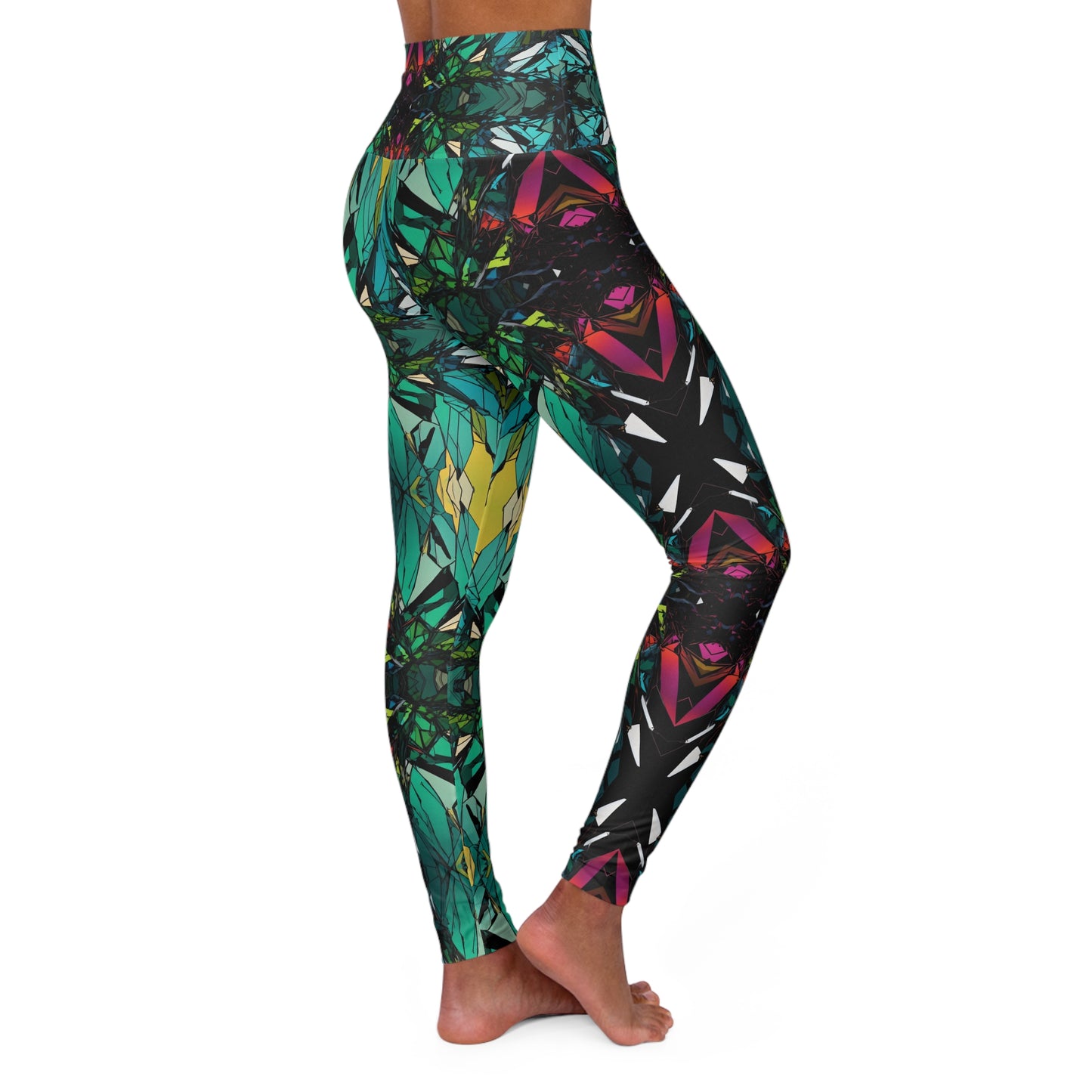 Shattered Ambience - High Waisted Yoga Leggings