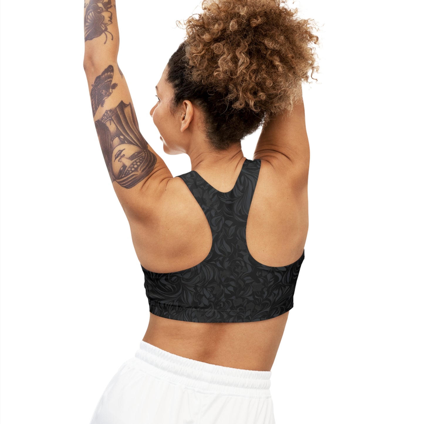 Floral Ash - Seamless Sports Bra