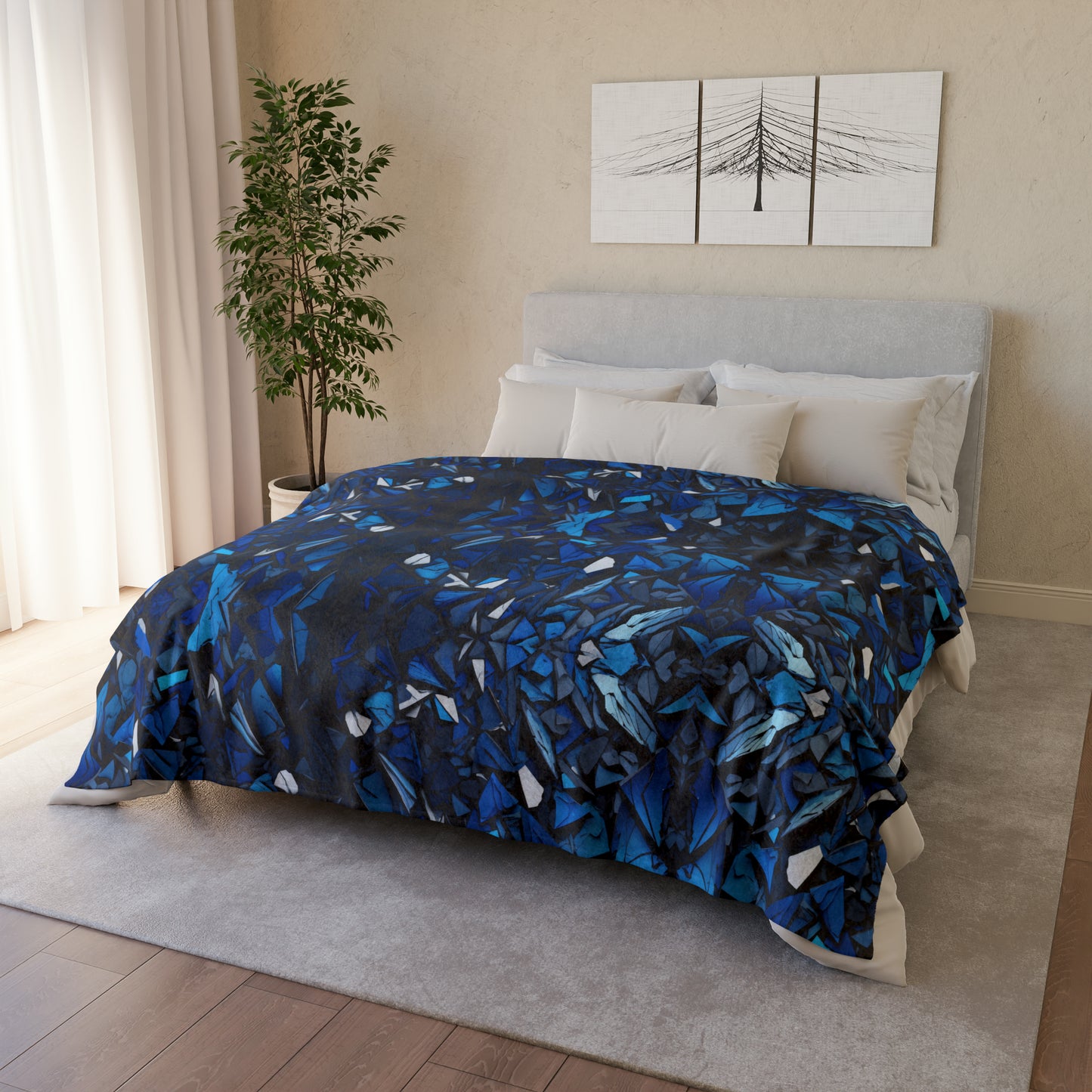 Sapphire Abyss - Soft Polyester Blanket